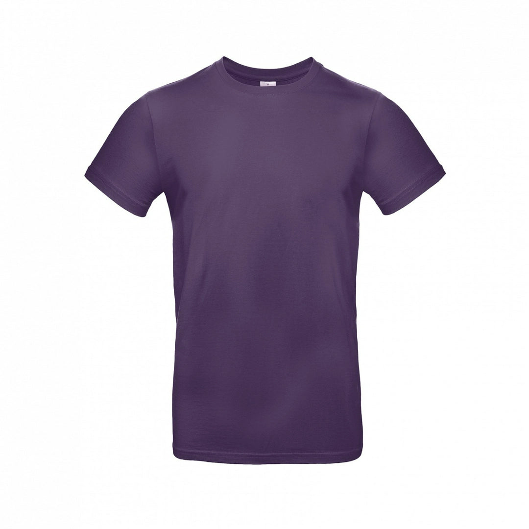 B&C TU03T Men's #E190 short sleeve t-shirt 100% Pre-shrunk ringspun cotton Thin collar rib Tubular construction Dark color - COOZO