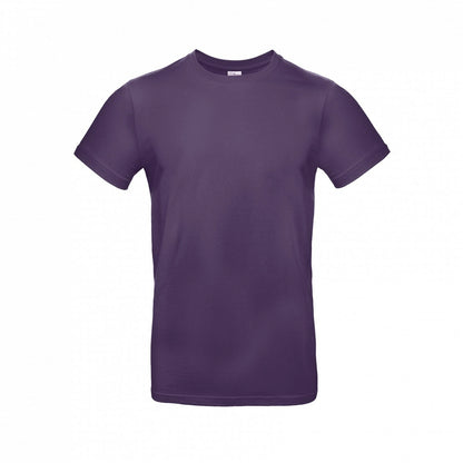 B&C TU03T Men's #E190 short sleeve t-shirt 100% Pre-shrunk ringspun cotton Thin collar rib Tubular construction Dark color - COOZO
