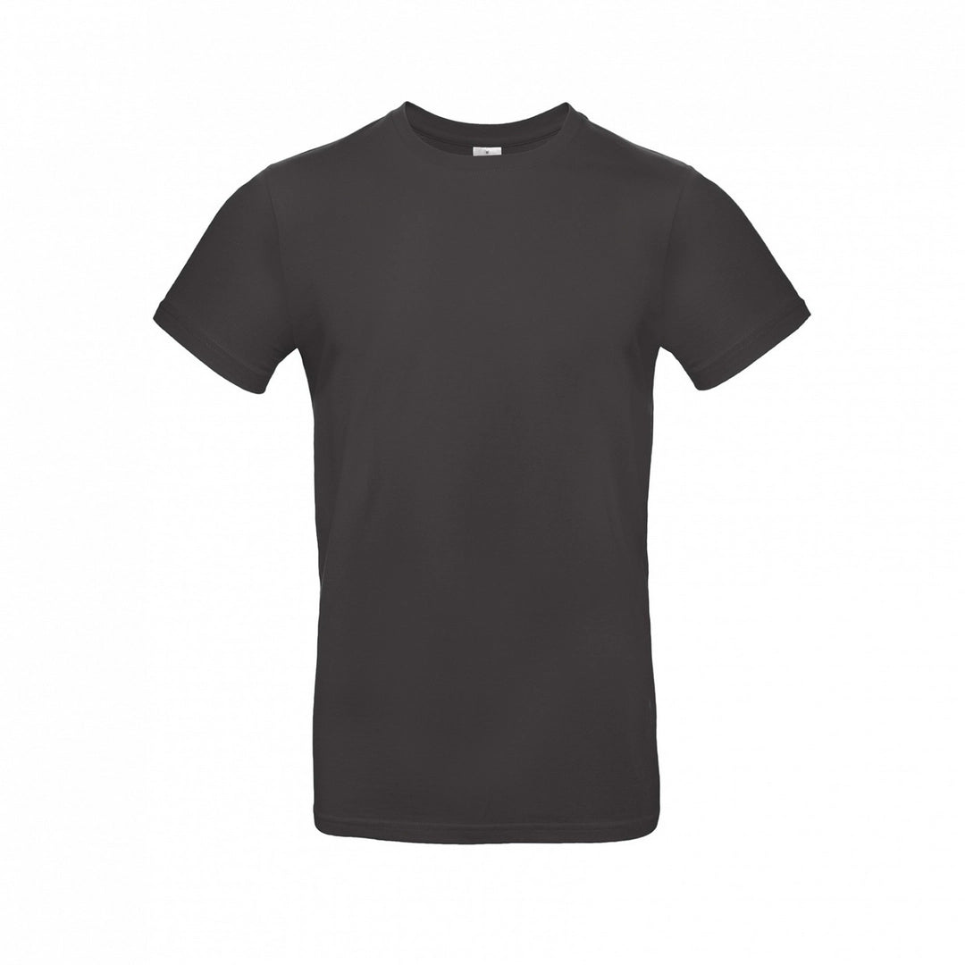 B&C TU03T Men's #E190 short sleeve t-shirt 100% Pre-shrunk ringspun cotton Thin collar rib Tubular construction Dark color - COOZO