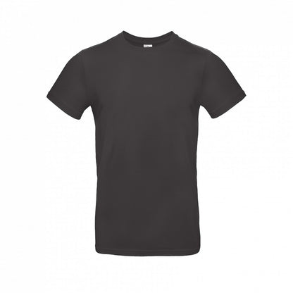 B&C TU03T Men's #E190 short sleeve t-shirt 100% Pre-shrunk ringspun cotton Thin collar rib Tubular construction Dark color - COOZO