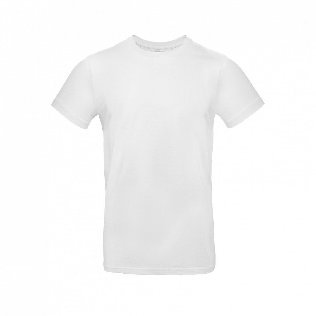 B&C TU03T Men's #E190 short sleeve t-shirt 100% Pre-shrunk ringspun cotton Thin collar rib Tubular construction Light color - COOZO