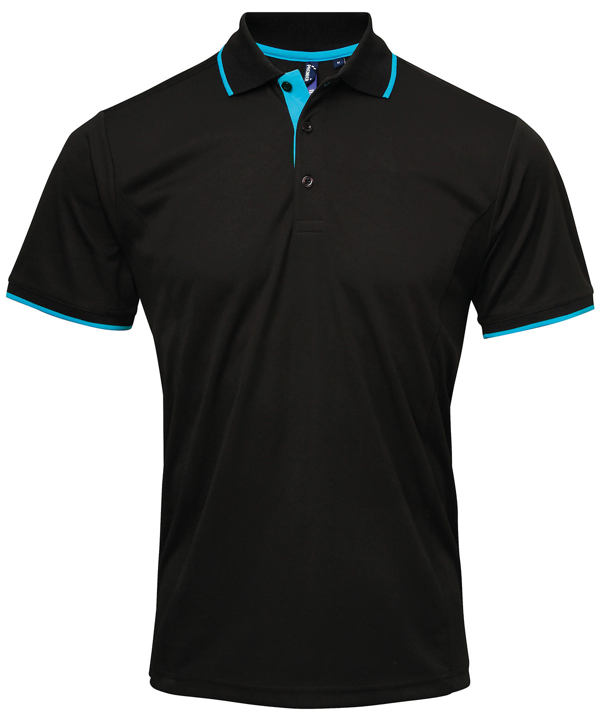 Premier PR618 Contrast Coolchecker Piqu Polo Shirt - COOZO