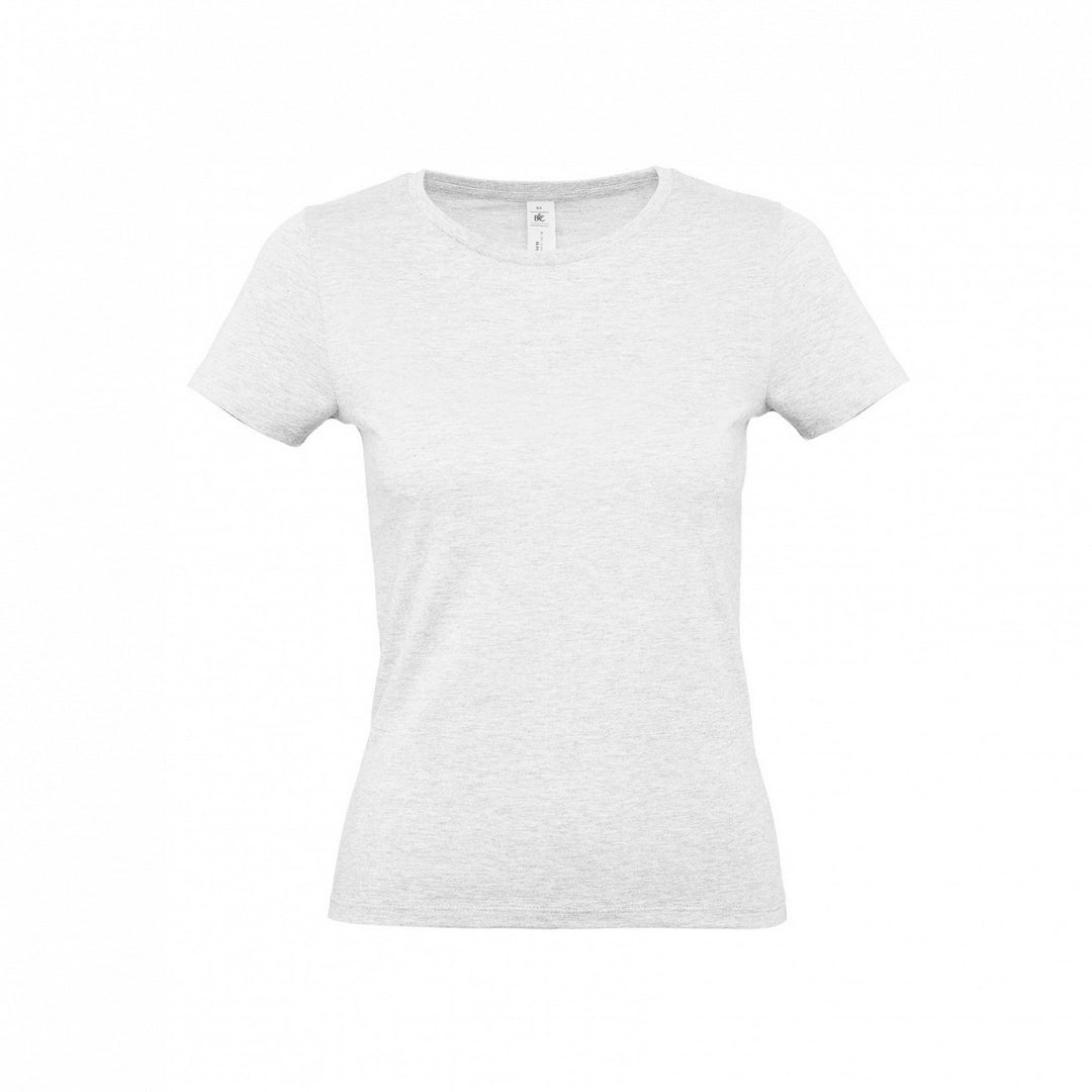 B&C TW02T #E150 modern basic short sleeve t-shirt women 100% cotton Thin collar rib Light color - COOZO