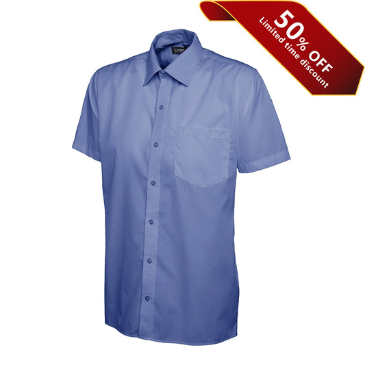Uneek Clothing UC710 Mens Poplin Half Sleeve Shirt Other color