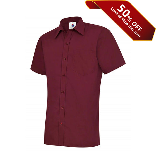 Uneek Clothing UC710 Mens Poplin Half Sleeve Shirt Main color