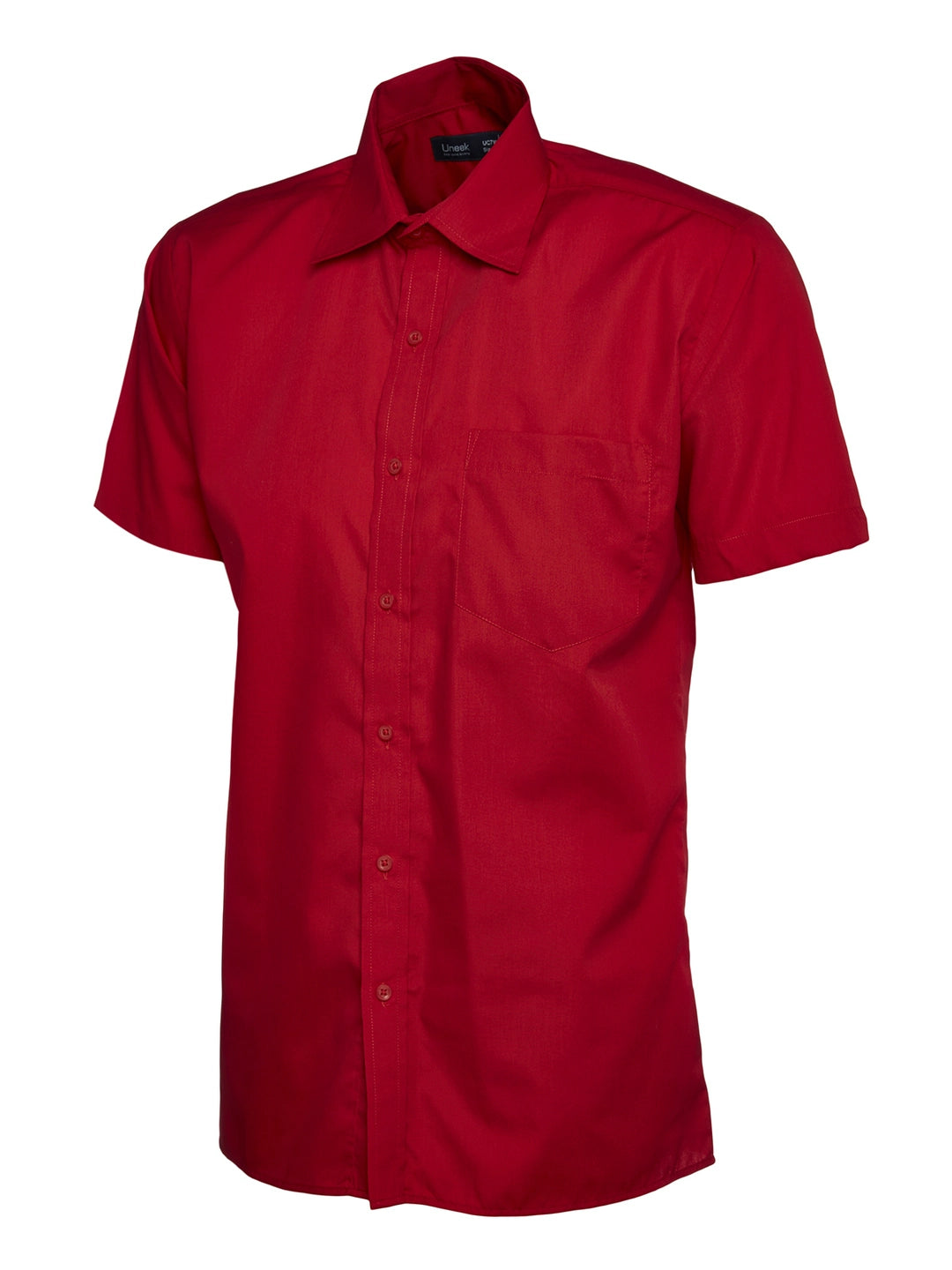 Uneek Clothing UC710 Mens Poplin Half Sleeve Shirt Main color - COOZO