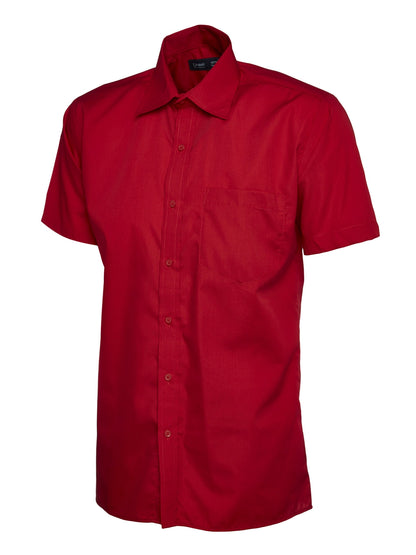 Uneek Clothing UC710 Mens Poplin Half Sleeve Shirt Main color - COOZO