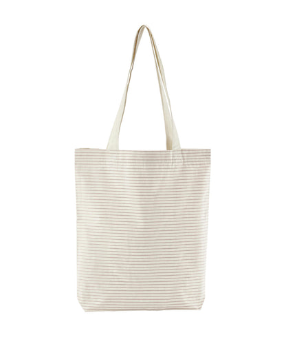 Westford Mill W251 Westford Mill Striped Organic Cotton Tote Bag - COOZO