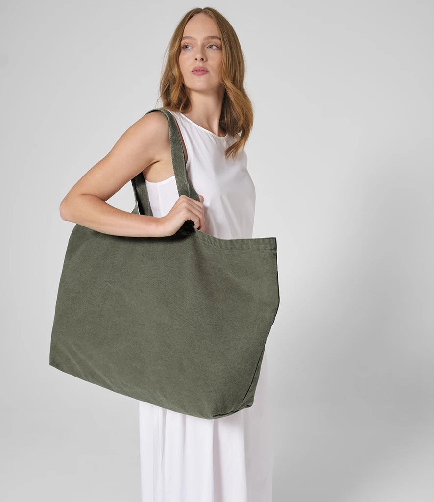 COOZO-Garment Dyed Oversized Tote Bag