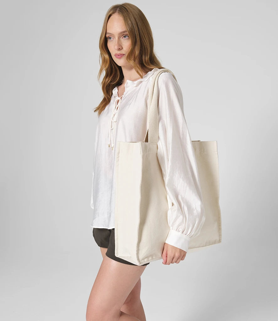 COOZO-Chevron Handle Shopper