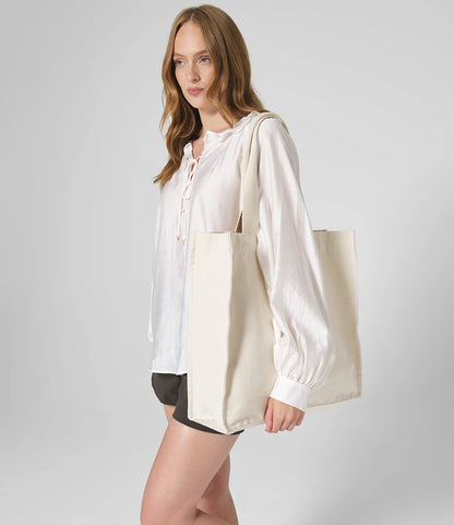 COOZO-Chevron Handle Shopper