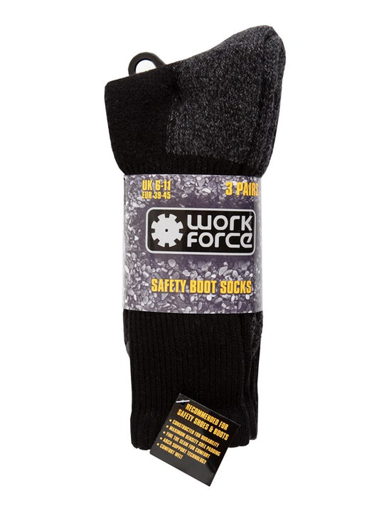Work Force WFH0090 Heavy Duty Safety Boot 3 Pack Sock - COOZO
