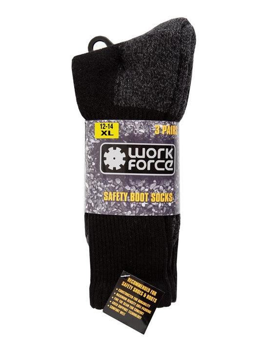 Work Force WFH0093 Heavy Duty XL Safety Boot 3 Pack Sock - COOZO