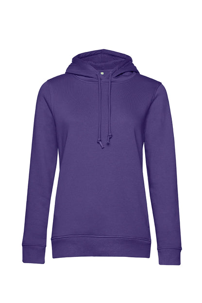 B&C WW34B Women's Organic Hooded Sweat herringbone necktape single jersey lined hood  Cotton - Organic Main color - COOZO