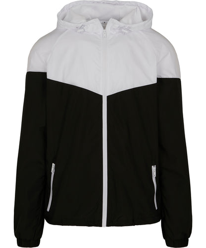 Build Your Brand BY129 Two-tone tech windrunner jacket - COOZO