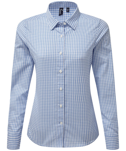Premier PR352 Women's Maxton check long sleeve shirt - COOZO