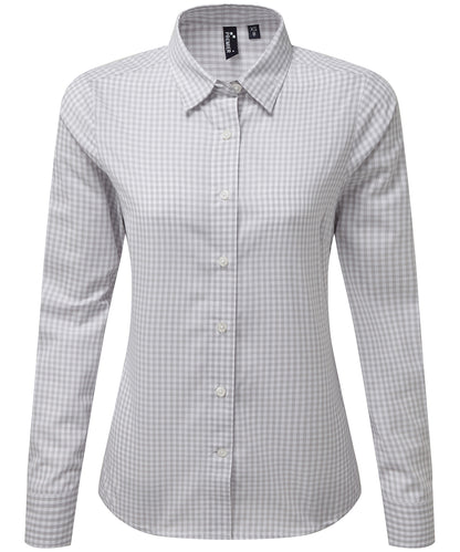Premier PR352 Women's Maxton check long sleeve shirt - COOZO
