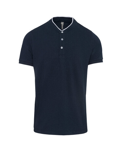 Kariban KB223 Men short sleeve POLO shirts Ribbed Mandarin-style collar 100% combed cotton - COOZO