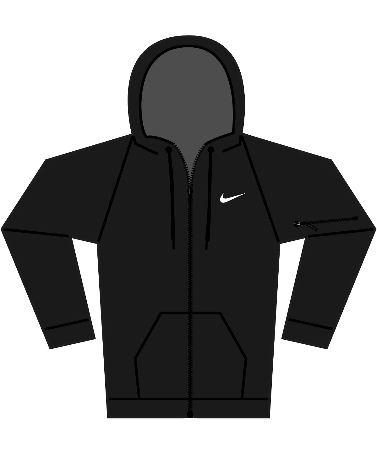 Nike DQ4830 Men's full-zip fitness hoodie - COOZO