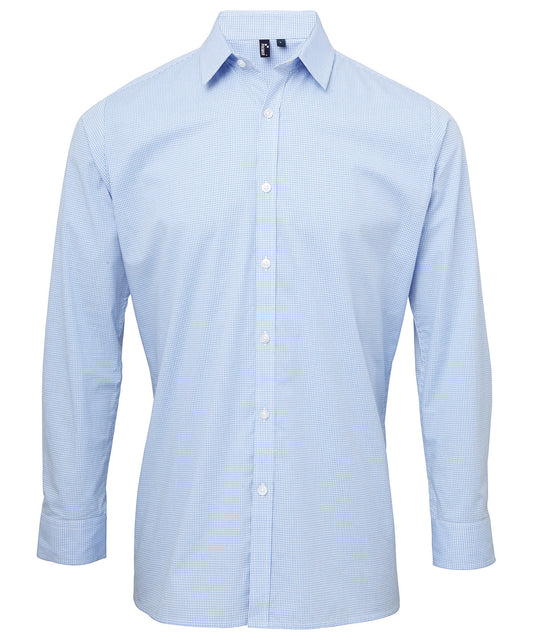Premier PR220 Gingham Long Sleeve Shirt - COOZO