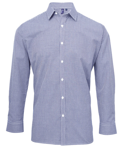 Premier PR220 Gingham Long Sleeve Shirt - COOZO