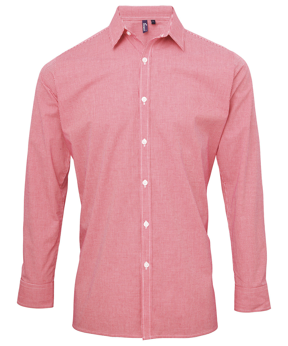 Premier PR220 Gingham Long Sleeve Shirt - COOZO