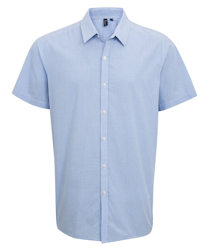 Premier PR221 Gingham Short Sleeve Shirt - COOZO