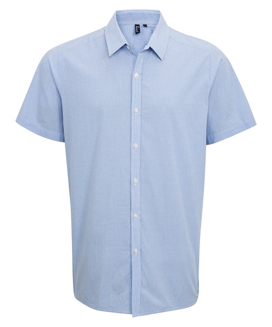 Premier PR221 Gingham Short Sleeve Shirt - COOZO