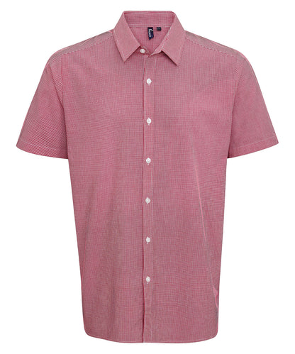 Premier PR221 Gingham Short Sleeve Shirt - COOZO