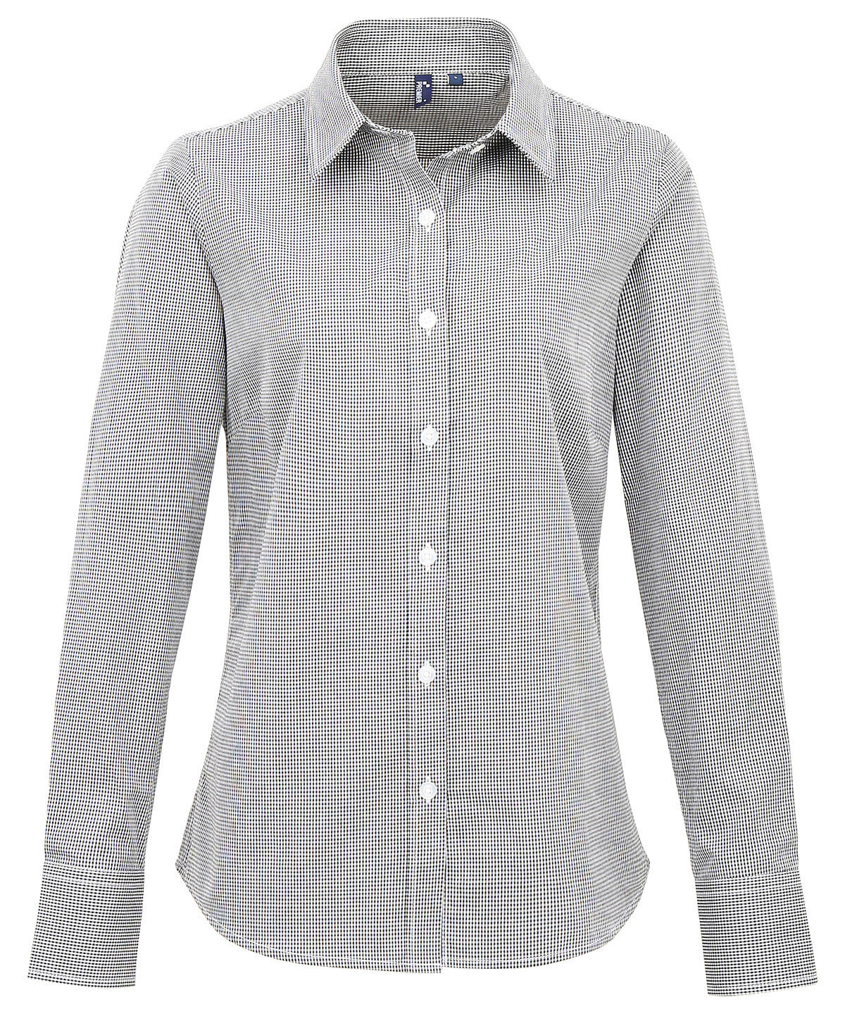 Premier PR320  Ladies Gingham Long Sleeve Shirt - COOZO