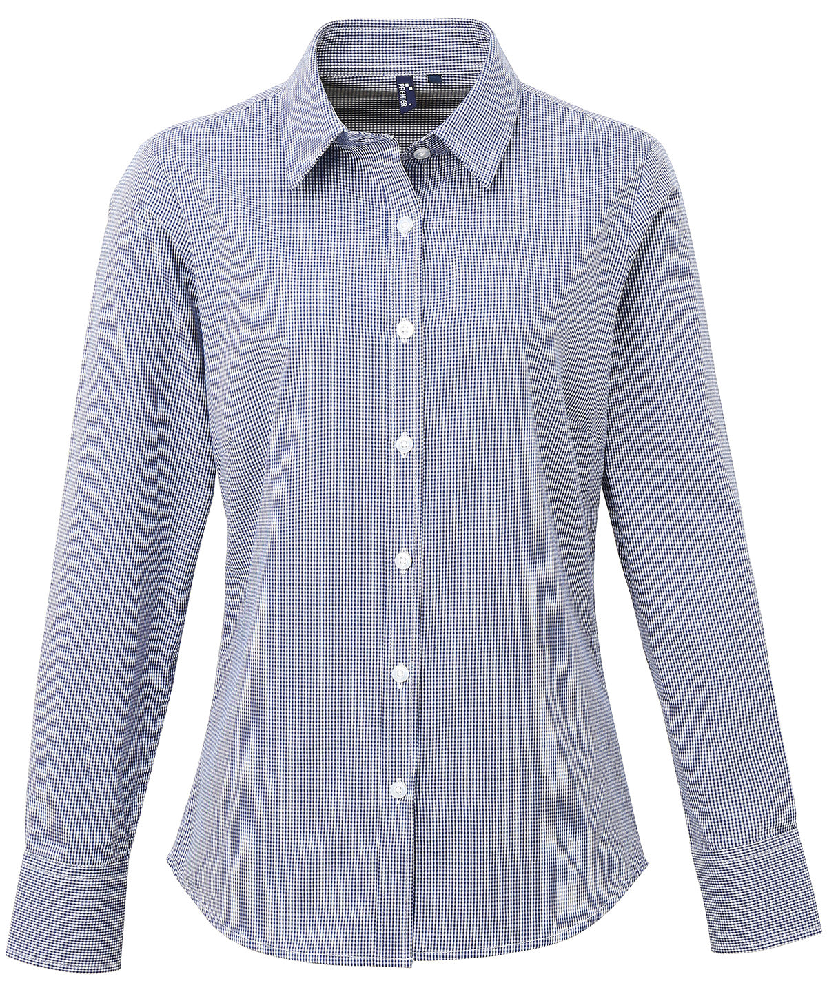Premier PR320  Ladies Gingham Long Sleeve Shirt - COOZO
