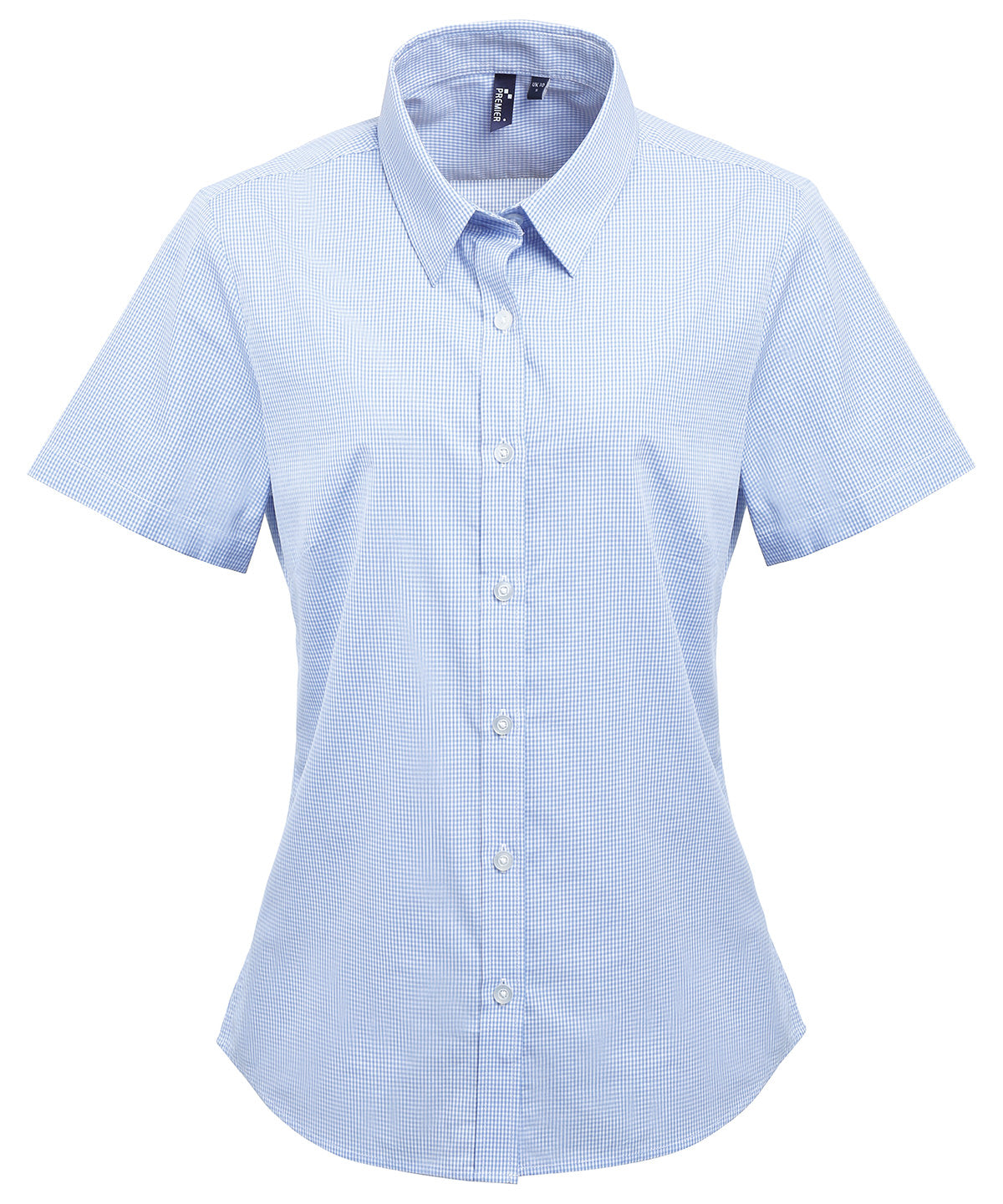 Premier PR321 Ladies Gingham Short Sleeve Shirt - COOZO