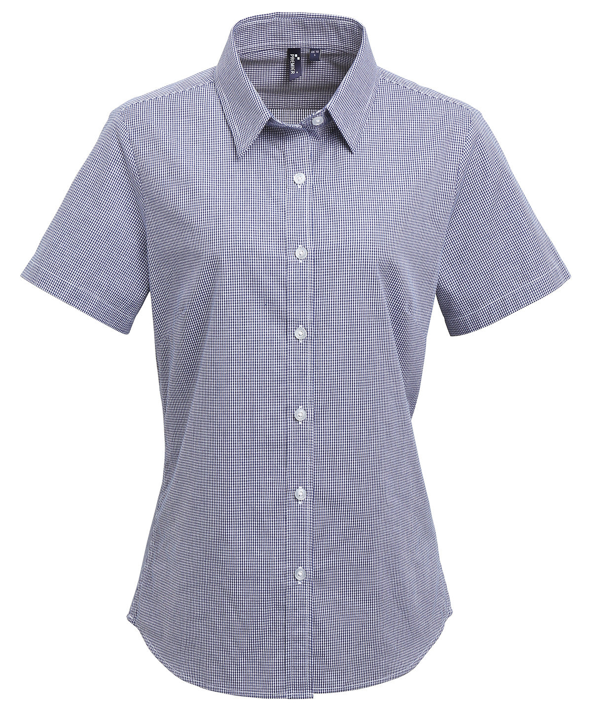 Premier PR321 Ladies Gingham Short Sleeve Shirt - COOZO