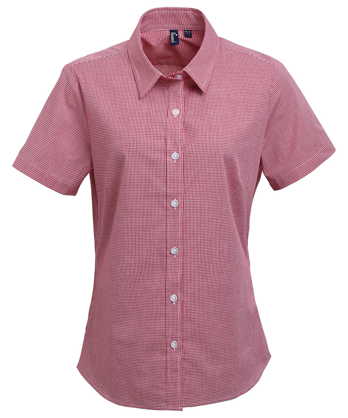 Premier PR321 Ladies Gingham Short Sleeve Shirt - COOZO
