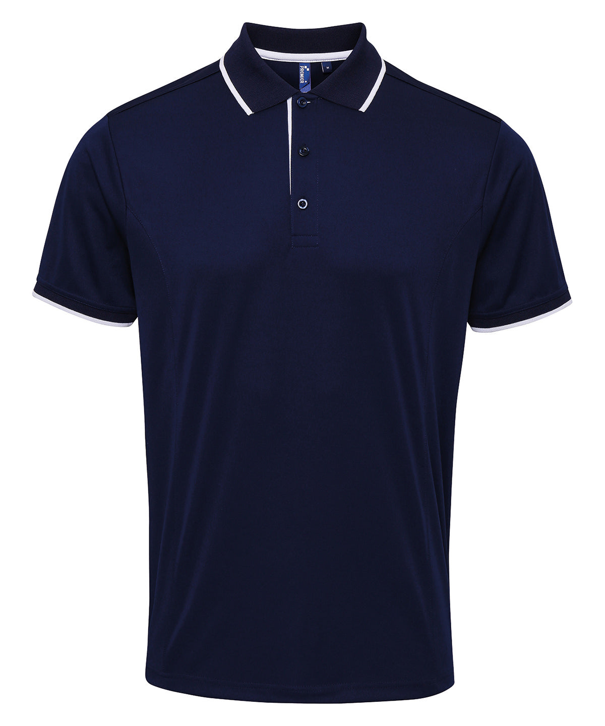Premier PR618 Contrast Coolchecker Piqu Polo Shirt - COOZO