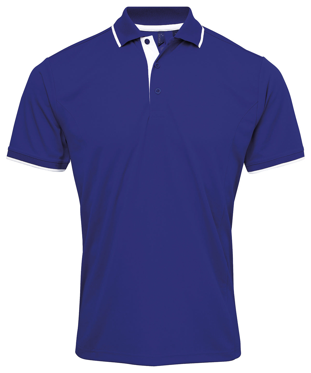 Premier PR618 Contrast Coolchecker Piqu Polo Shirt - COOZO