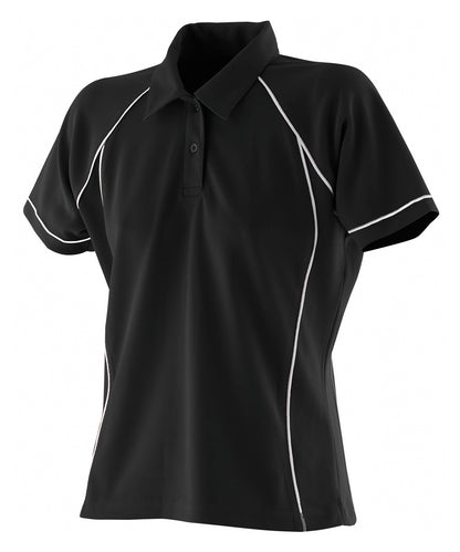 Finden and Hales LV371 Ladies Performance Piped Polo Shirt - COOZO