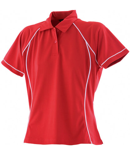 Finden and Hales LV371 Ladies Performance Piped Polo Shirt - COOZO