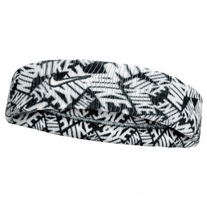 NIKE NKNIKE60 HEADBAND DRI-FIT SWOOSH CLASSIC PRINTED BLACK/WHITE - COOZO