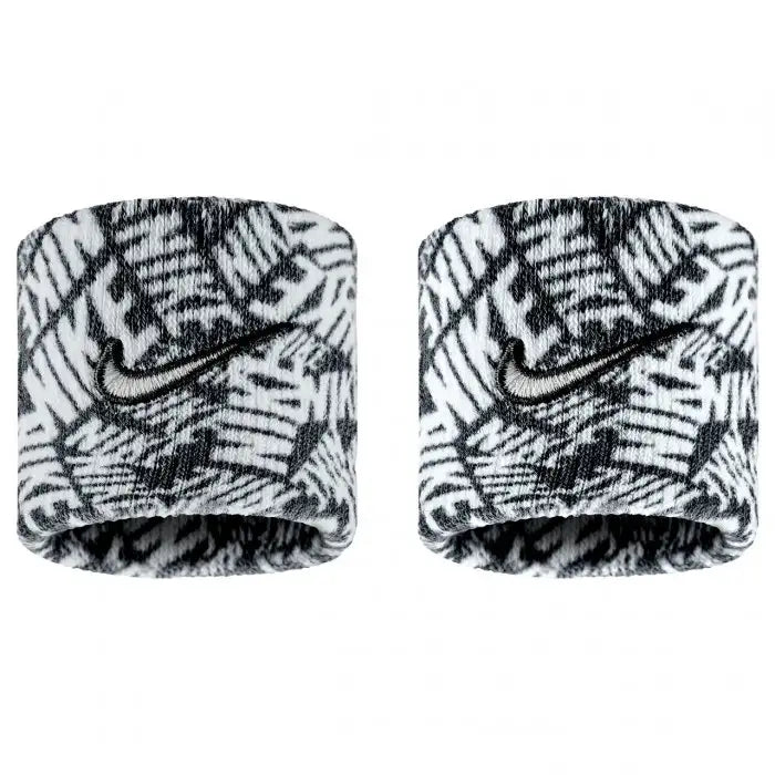 NIKE NKNIKE61 WRISTBAND DRI-FIT SWOOSH CLASSIC PRINTED BLACK/WHITE - COOZO