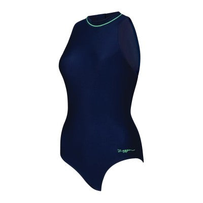 ZOGGS ZOCZHNWS Womens Swimsuit Cable Zipped Hi-Neck