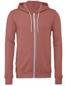 Bella+Canvas CA3739 Unisex Poly-Cotton Fleece Full-Zip relaxed fit full-zip closure  Hoodie Other color - COOZO