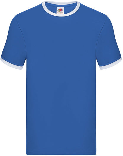 Fruit Of The Loom 61168 Adult Ringer Short Sleeve T-Shirt - COOZO