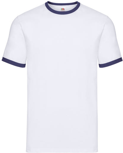 Fruit Of The Loom 61168 Adult Ringer Short Sleeve T-Shirt - COOZO
