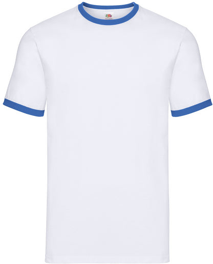 Fruit Of The Loom 61168 Adult Ringer Short Sleeve T-Shirt - COOZO