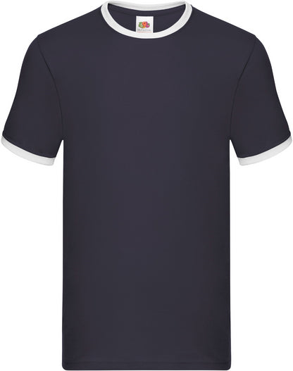 Fruit Of The Loom 61168 Adult Ringer Short Sleeve T-Shirt - COOZO