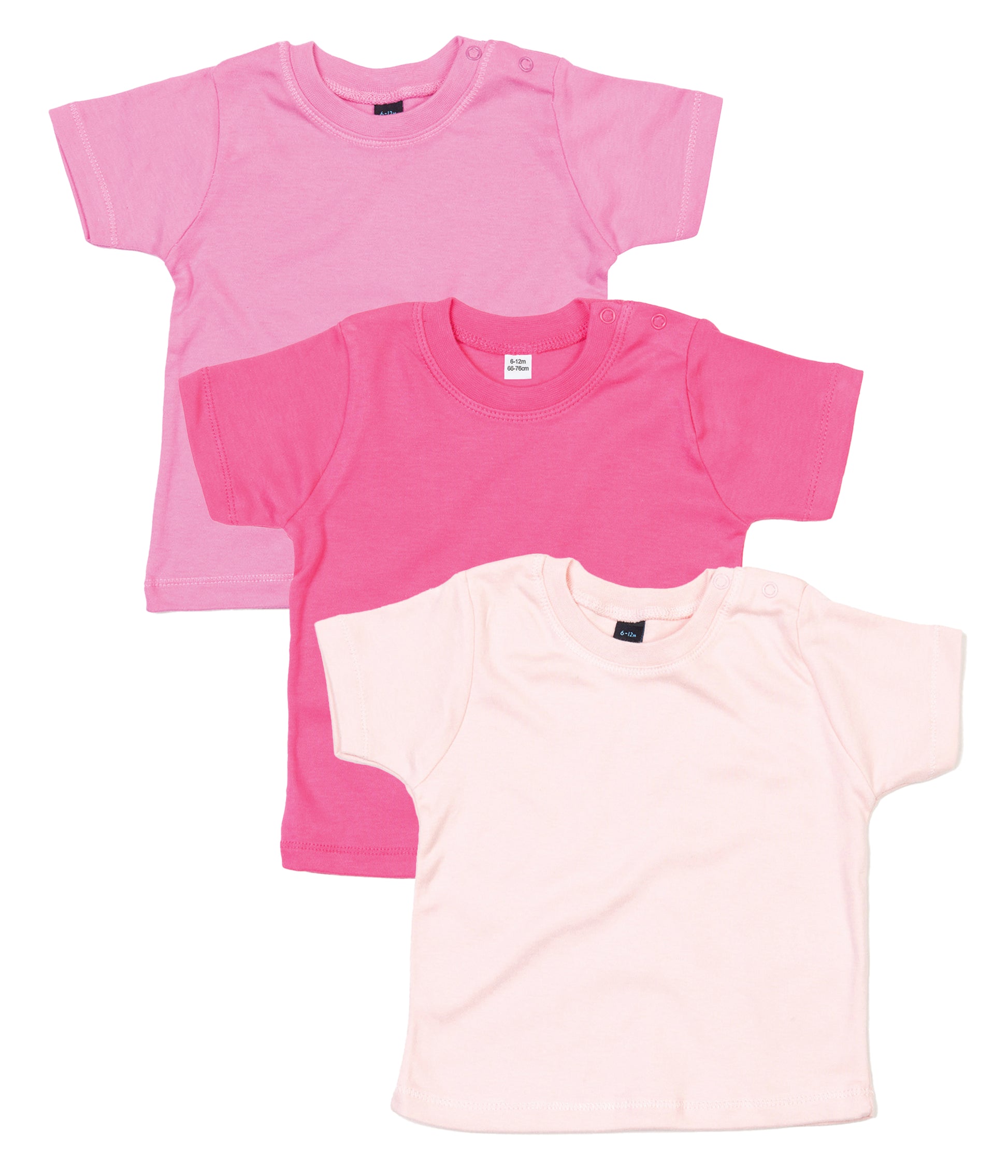 Babybugz BZ02 Baby crew neck  T-shirt 100% Cotton (Pack of 3) - COOZO