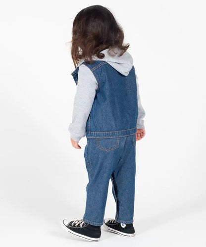 COOZO-Larkwood Denim jacket with fleece hood and sleeves (LW750)