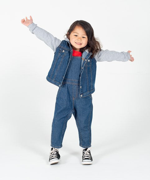 COOZO-Larkwood Denim jacket with fleece hood and sleeves (LW750)