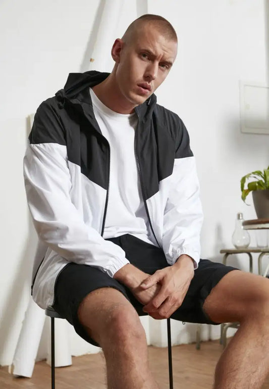 COOZO-Build your brand Two-tone tech windrunner jacket (BY129)